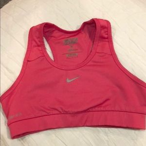 Youth large pink Nike sports bra